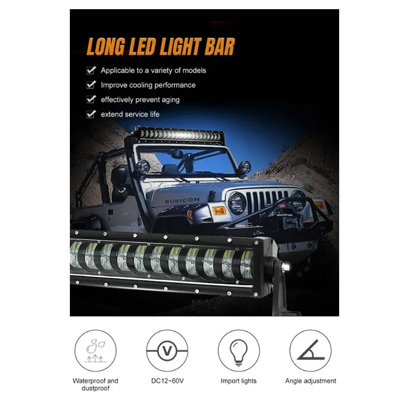 100W Single Row Offroad Atv Super Bright Bar Led Light