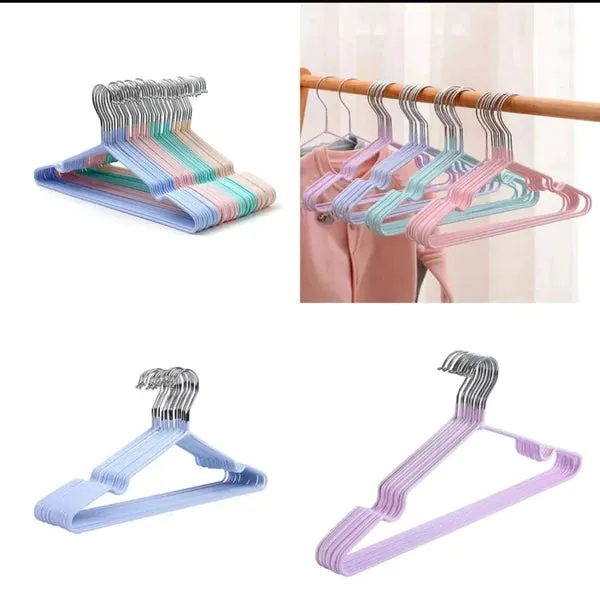 10pcs Metallic clothes hangers