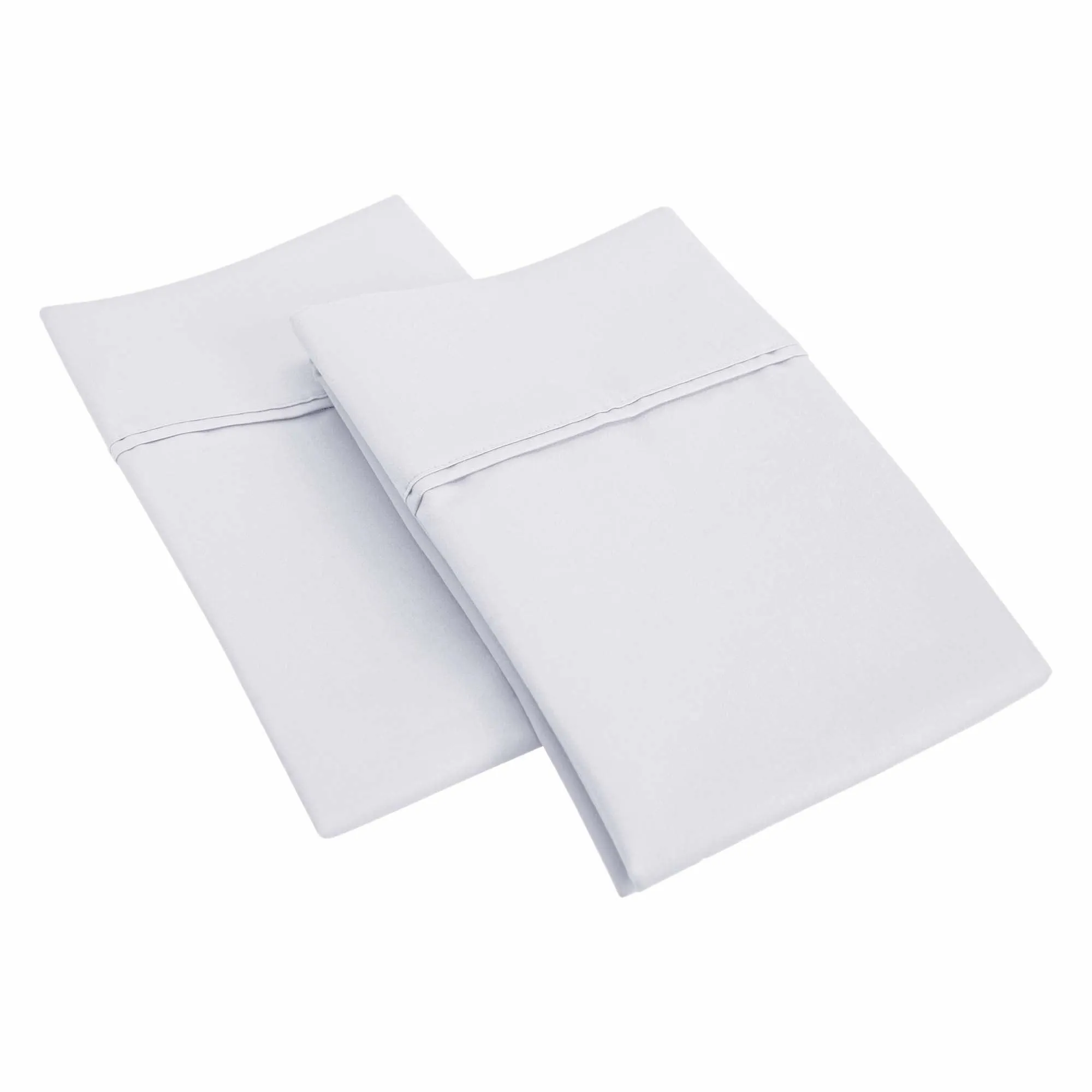 1200 Thread Count Cotton Blend 2 Piece Solid Pillowcase Set