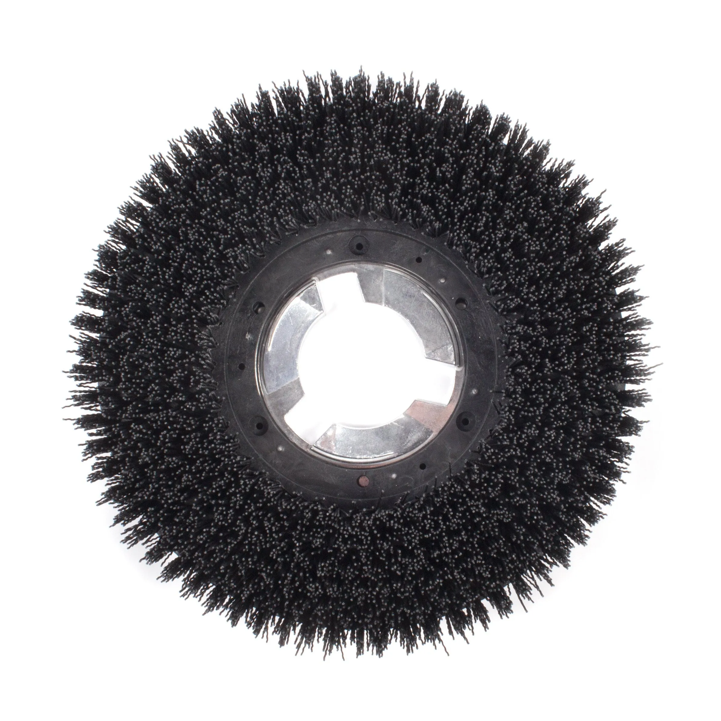 15" Floor Buffer Heavy Duty Floor Stripping Brush w/ 80 Grit Impregnated Black Nylon Bristles (13" Actual Diameter)