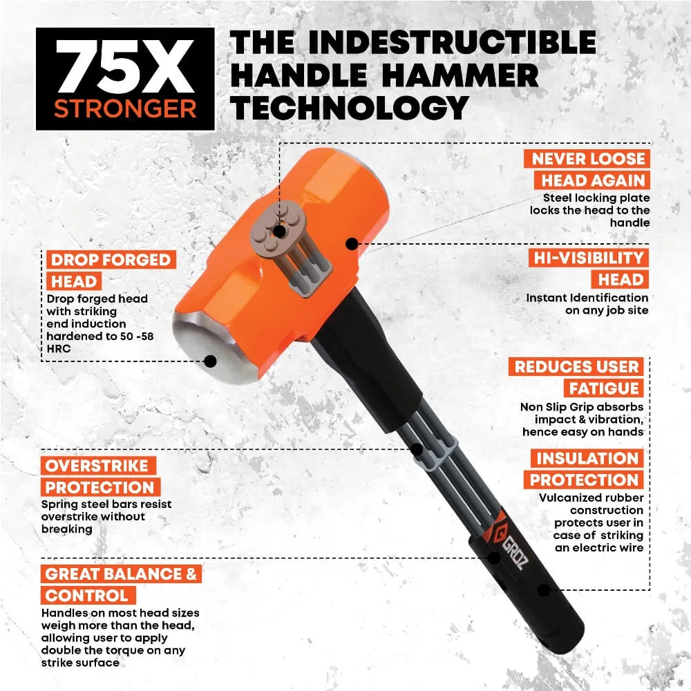 16" Indestructible Handle Sledge Hammer, 6 lb.