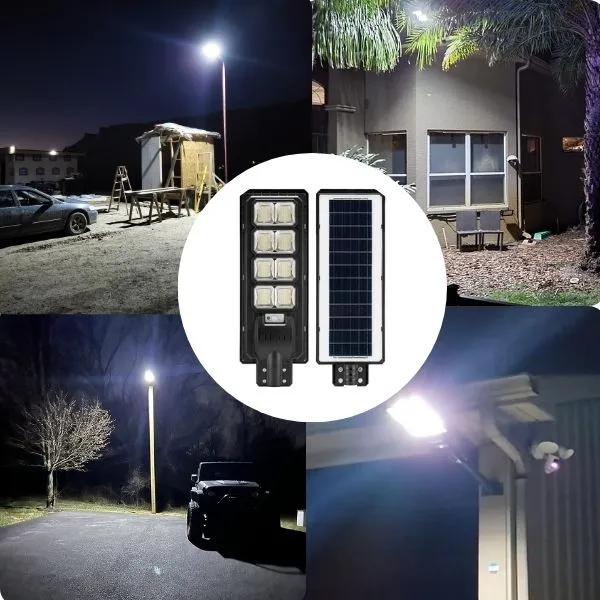 3 PACK 200W solar street lights 20000 lumens