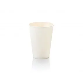 350ml Paper Coffee Cup Single Wall White 10Pack with White Sip Lid 350ml