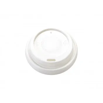 350ml Paper Coffee Cup Single Wall White 10Pack with White Sip Lid 350ml