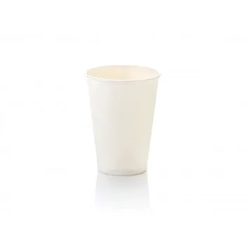 350ml Paper Coffee Cup Single Wall White 10Pack with White Sip Lid 350ml