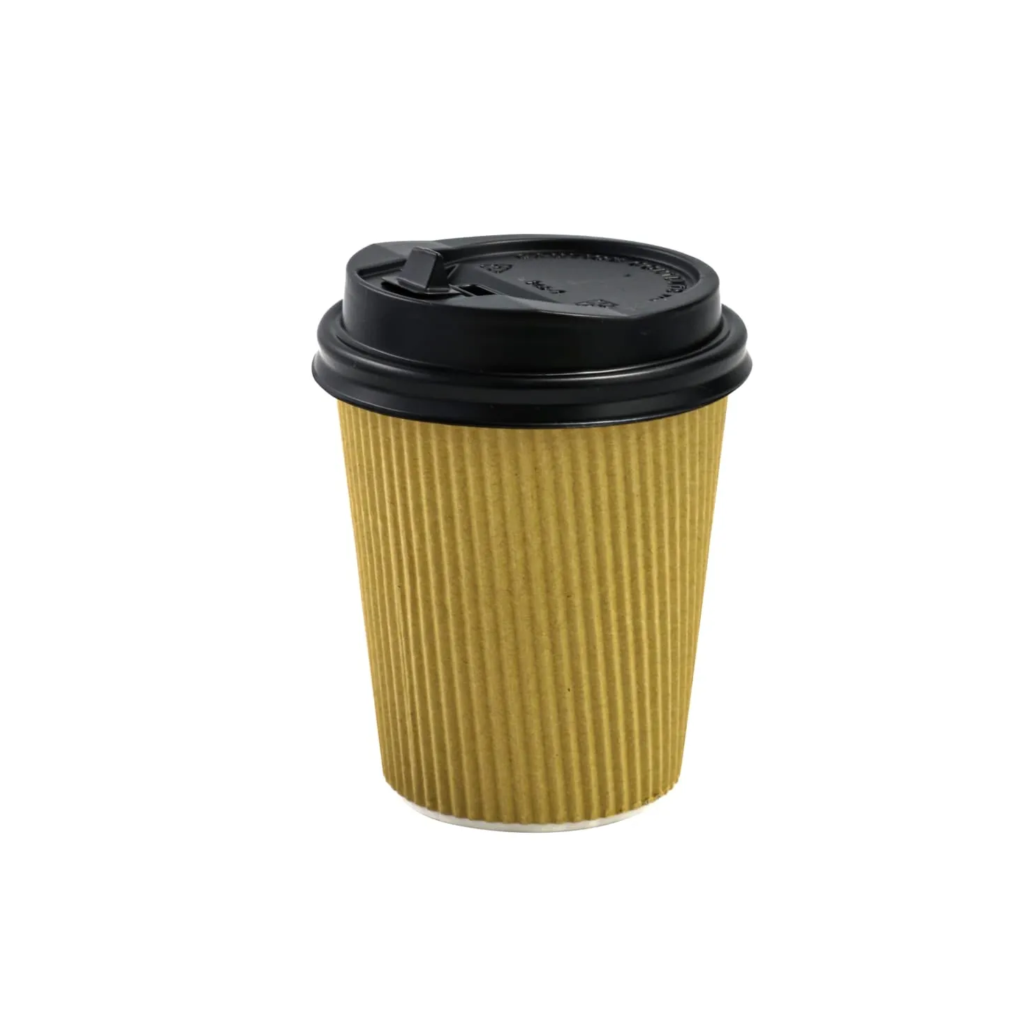 350ml Ripple Paper Coffee Cups Kraft Brown 5pack