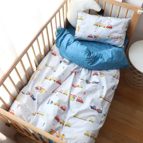 3PC Transportation-Inspired Cotton Crib Bedding Sets