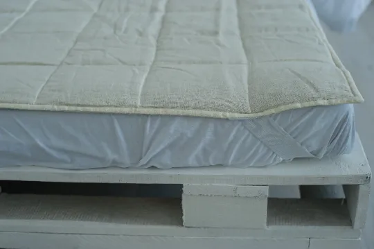 55" × 75" (140×190cm) HEMP mattress pad cover for futon depth 12" breathable Hemp fabric with hemp fiber filler inside earth friendly