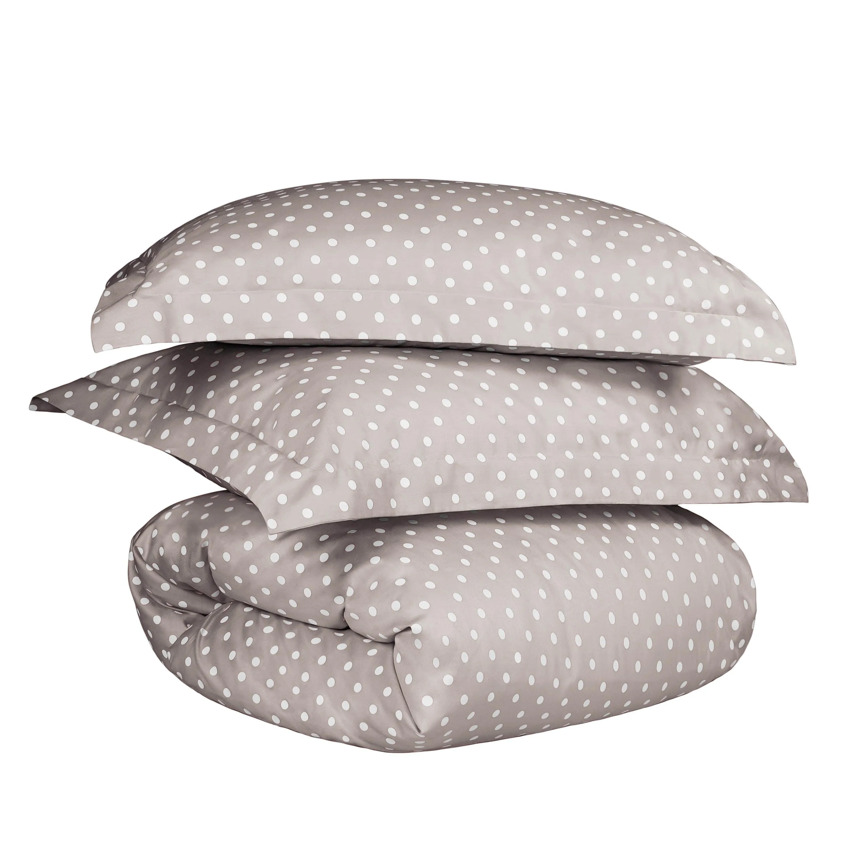 600 Thread Count Cotton Blend Polka Dot Plush Duvet Cover Set