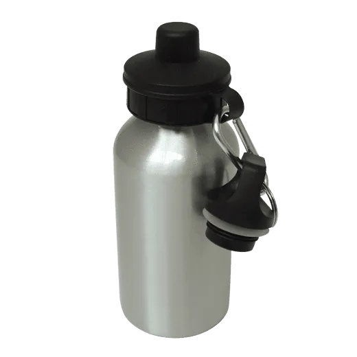 60x Aluminium Water Bottle 400ml Silver