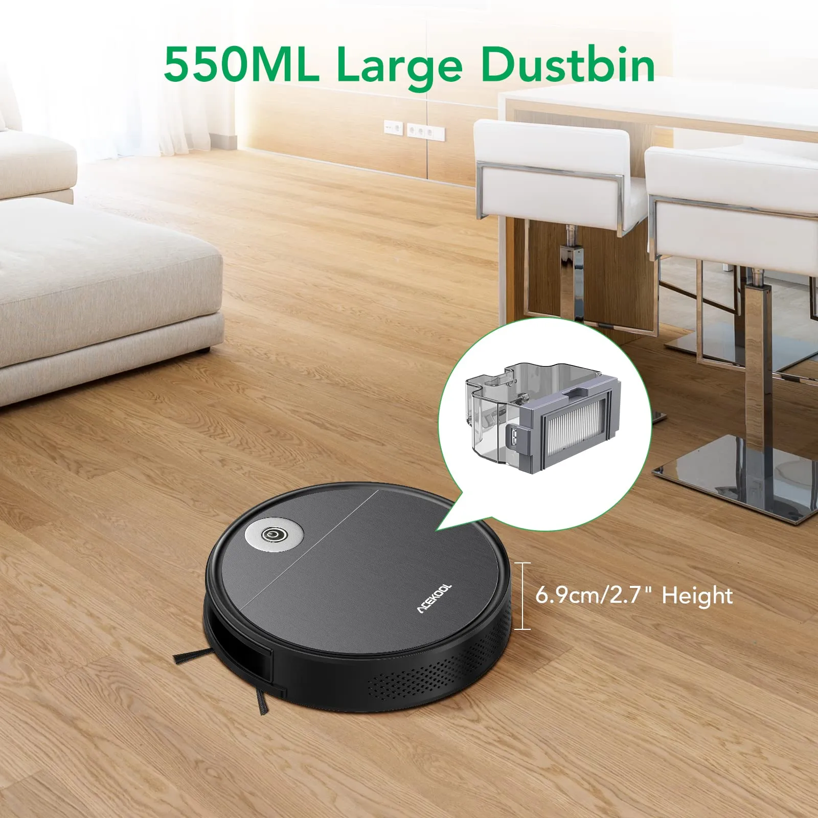 ACEKOOL Automatic Robot Vacuum CI1 Smart Strong Suction Cleaner