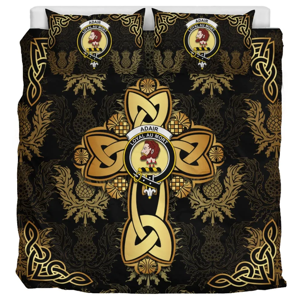 Adair Clan Bedding Sets Gold Thistle Celtic Style