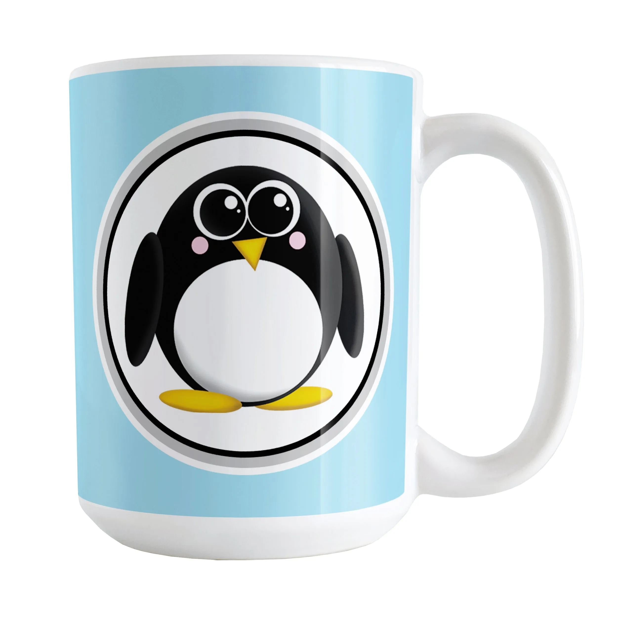 Adorable Light Blue Penguin Mug