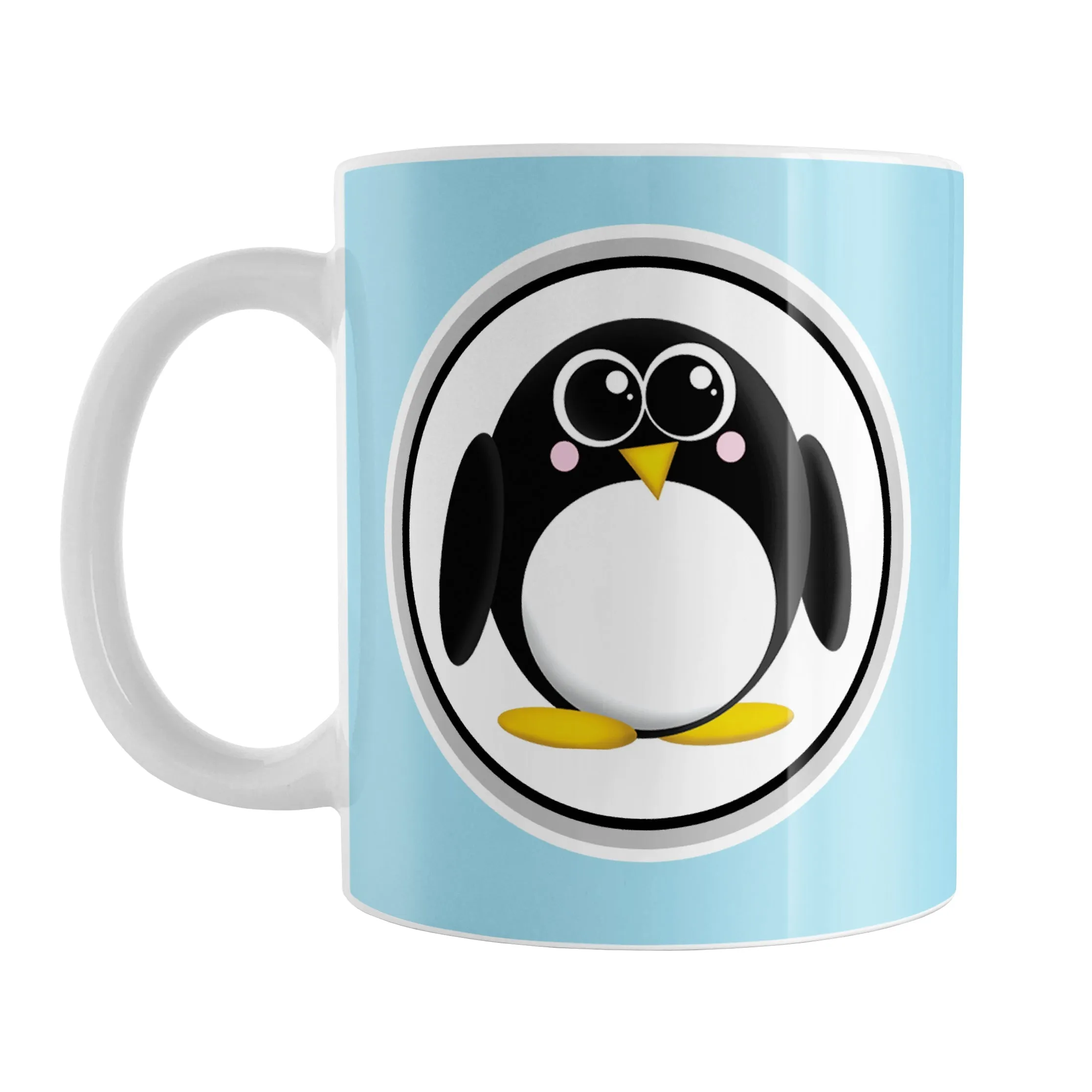 Adorable Light Blue Penguin Mug