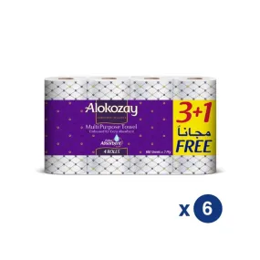 Alokozay Multi-Purpose Towel - (3   1 Rolls x 2 Ply x 100 Sheets) 6 packs per carton