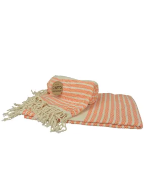 ARTG® Hamamzz® peshtemal towel | Orange/Cream