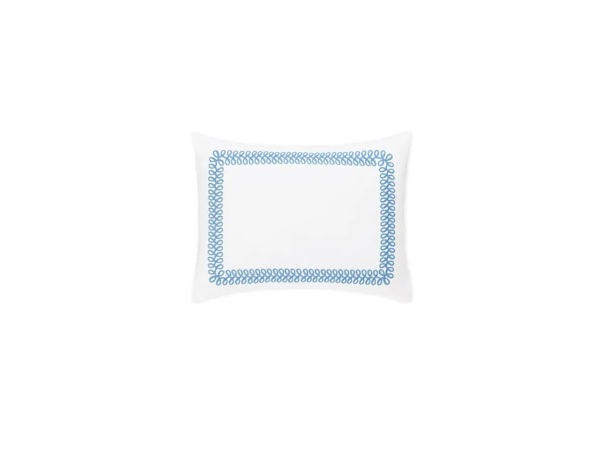 Astor Braid Sky Blue Bedding Matouk Schumacher