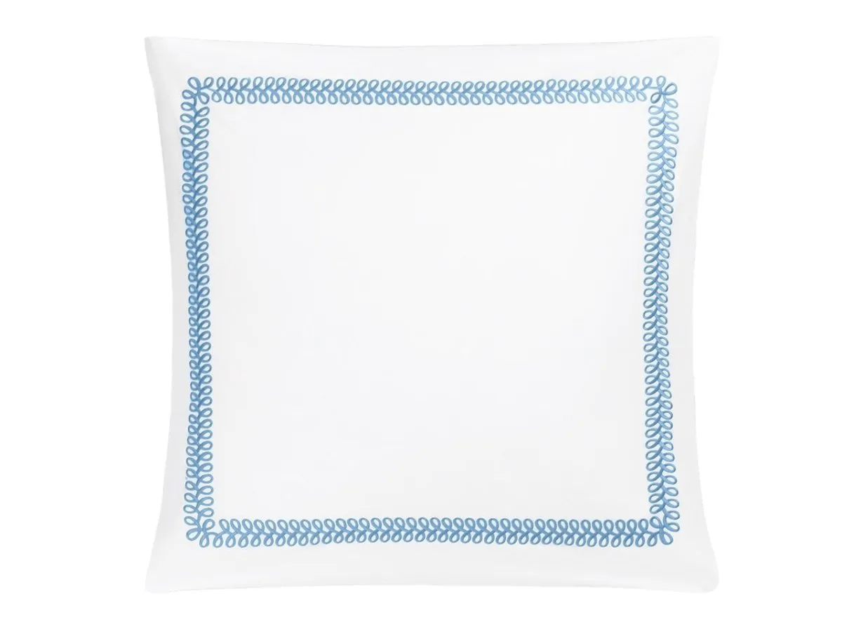 Astor Braid Sky Blue Bedding Matouk Schumacher