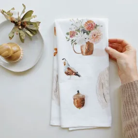 autumn tea towel