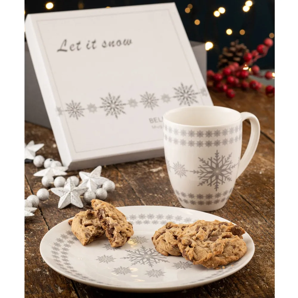 Belleek Living Let it Snow Mug and Plate Set