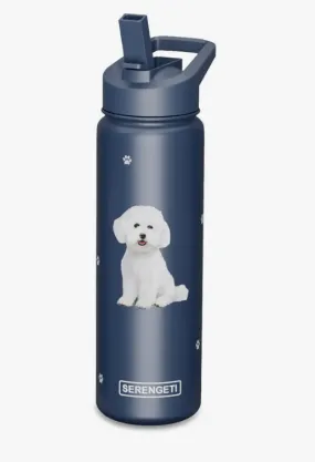 BICHON FRISE   Stainless Steel Water Bottle 24 Oz. SERENGETI