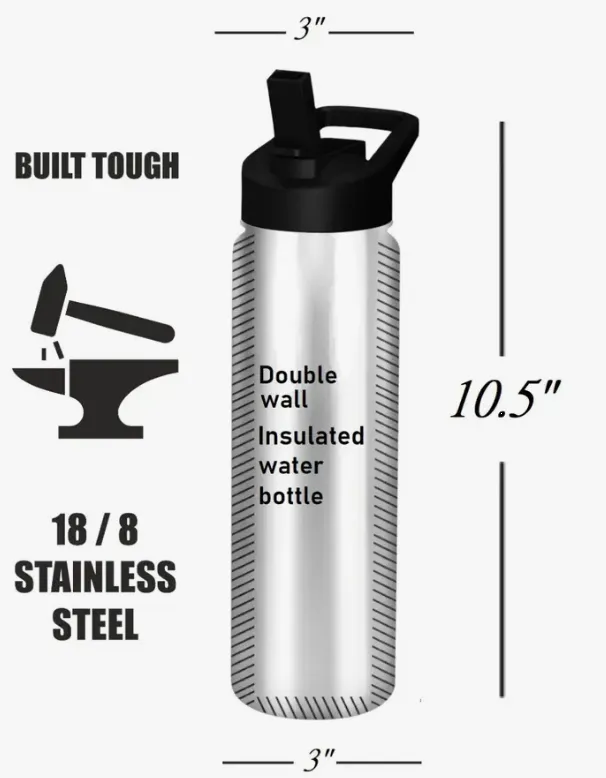 BICHON FRISE   Stainless Steel Water Bottle 24 Oz. SERENGETI