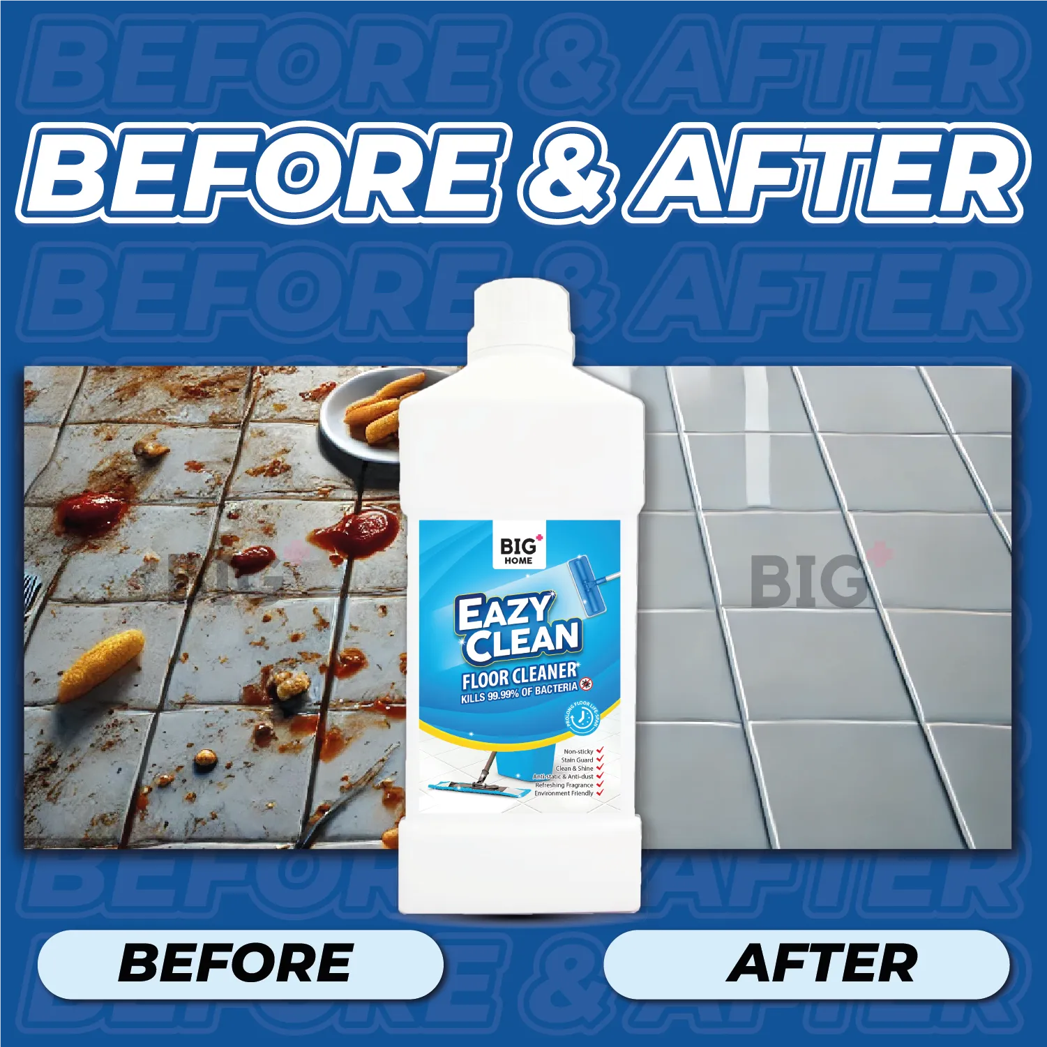 BIG  EazyClean Floor Cleaner  | 6 x 1000ml