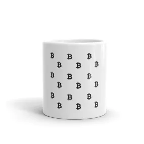 Bitcoin White Glossy Mug