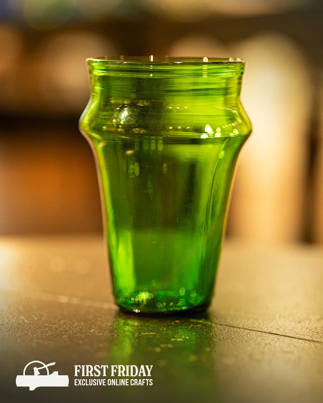 Blown Glass Recycled Pint Glass