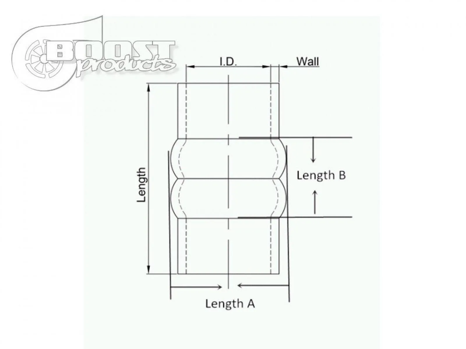 BOOST Products Silicone Coupler with Double Hump, 45mm (1-3/4') ID, Blue