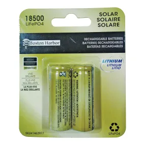 Boston Harbor BTLP185001000D2 Solar Battery, Rechargeable, Lithium Iron Phosphate, For: Solar Light