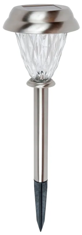 Boston Harbor Solar Stake Light w/Water Glass Lens, Ni-Mh Battery, AA Battery, 1-Lamp, Stainless Steel :PK 4: QUANTITY: 1