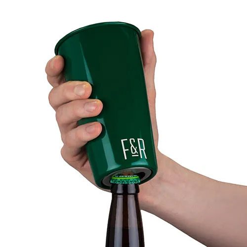 Bottle Opening Stainless Steel Pint Cup by Foster and Rye