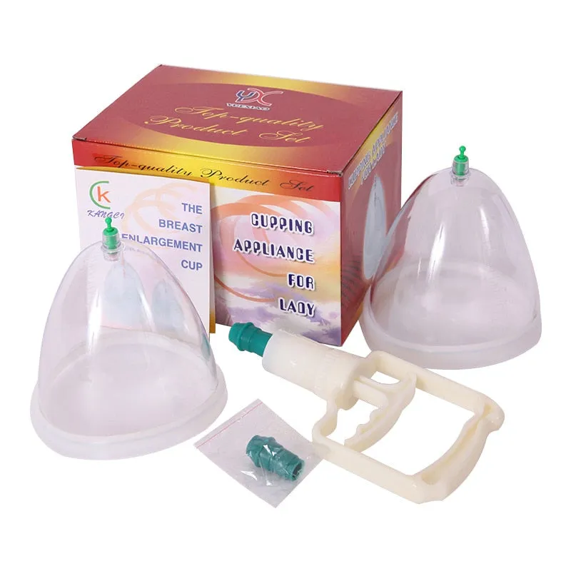 Breast &amp; Buttocks Enlargement Massager Vacuum Therapy Machine Butt Lift Cupping Cups Nipple Sucker Machine Beauty Health