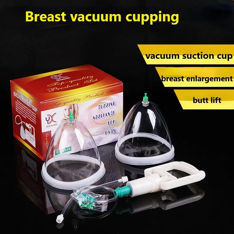 Breast &amp; Buttocks Enlargement Massager Vacuum Therapy Machine Butt Lift Cupping Cups Nipple Sucker Machine Beauty Health