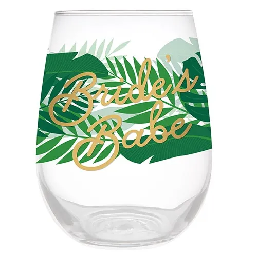 'Bride's Babe' Stemless Wine Glass