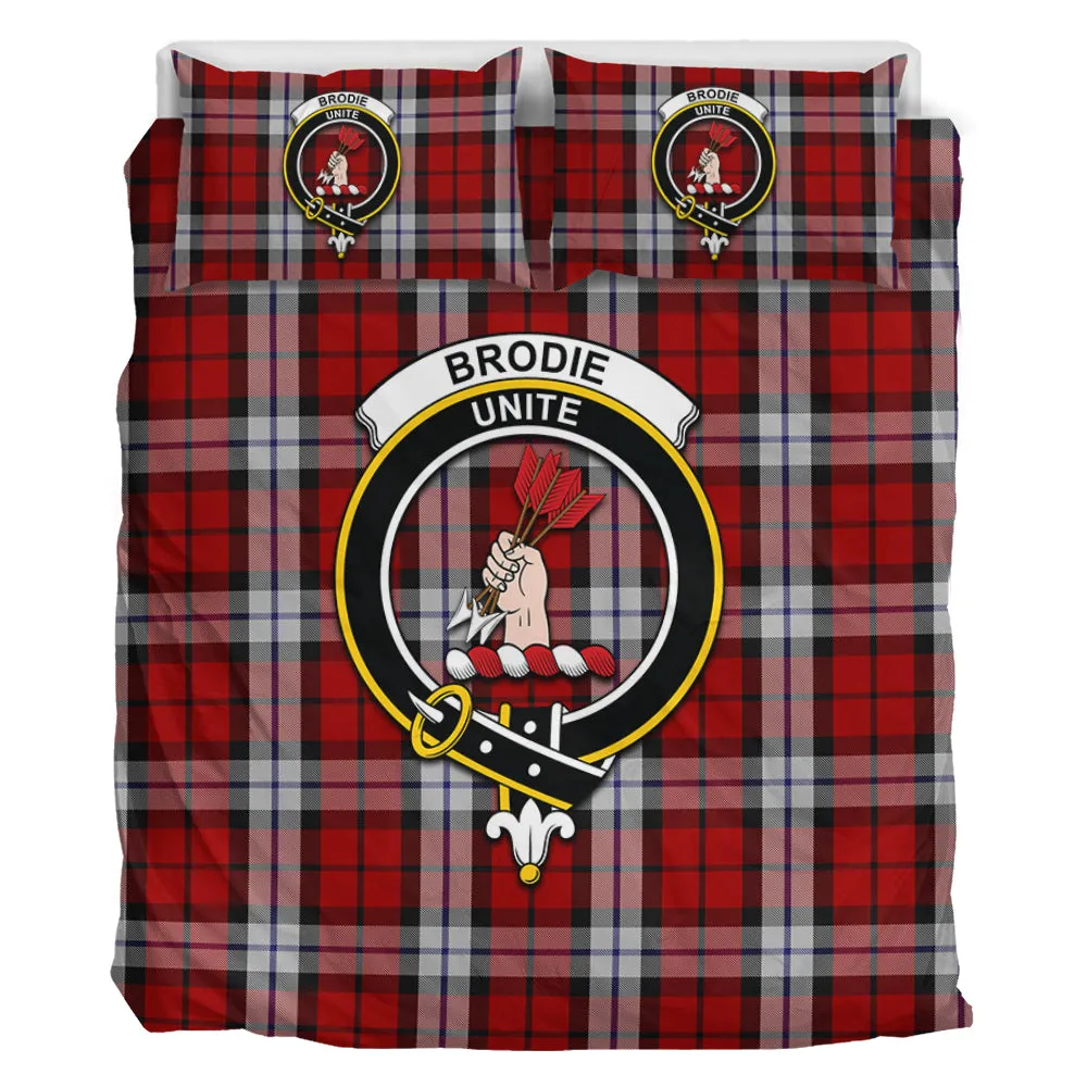 Brodie Dress Tartan Bedding Set with Family Crest