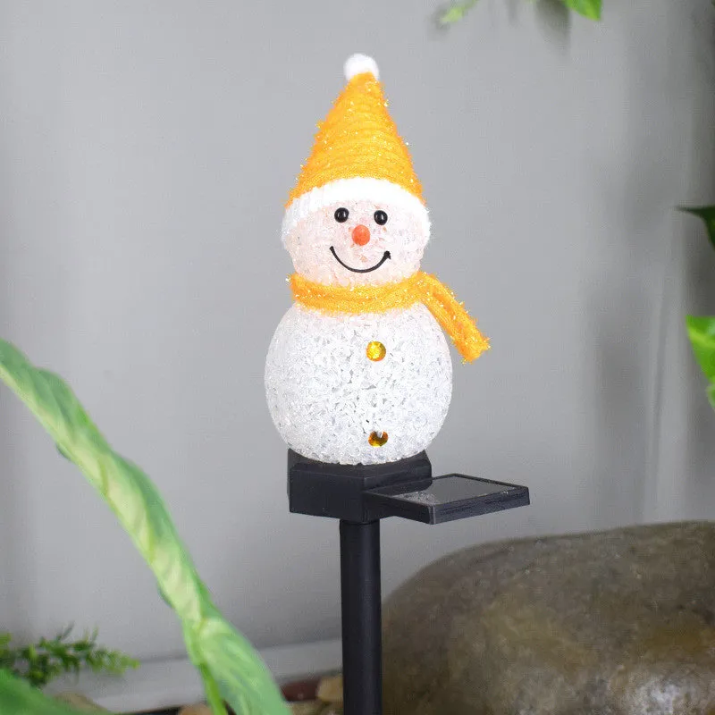 Bulk Glitter Christmas Decorations with Snowman Solar Lights Outdoor Wholesale