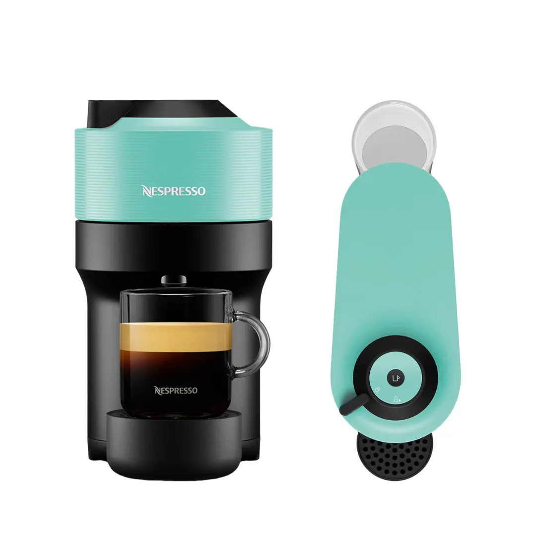 [Bundle Deal] Nespresso Vertuo Pop GCV2 (Aqua Mint) Coffee Machine & Aeroccino Milk Frother