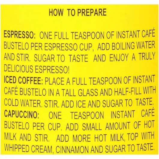 Cafe Bustelo Bustelo Coffee Instant