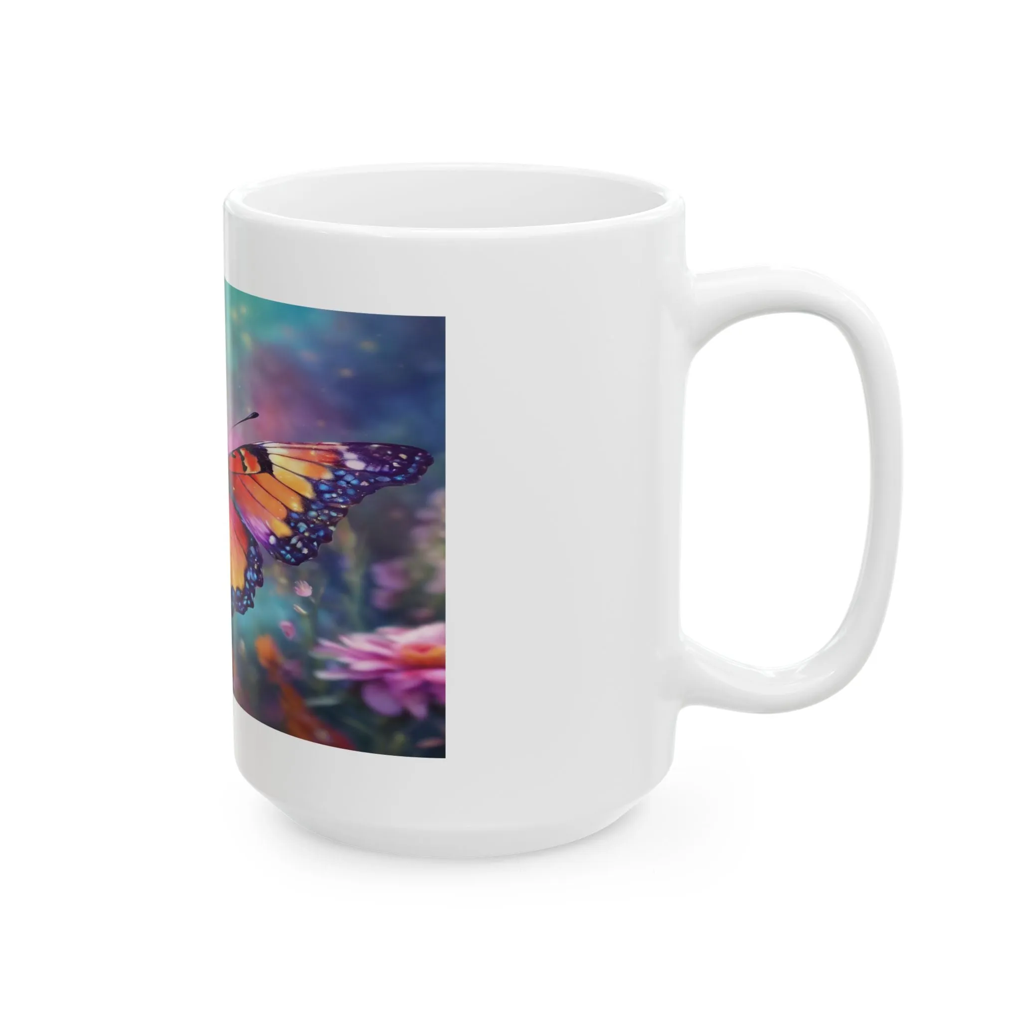 Ceramic Mug, (11oz, 15oz) Butterfly Full