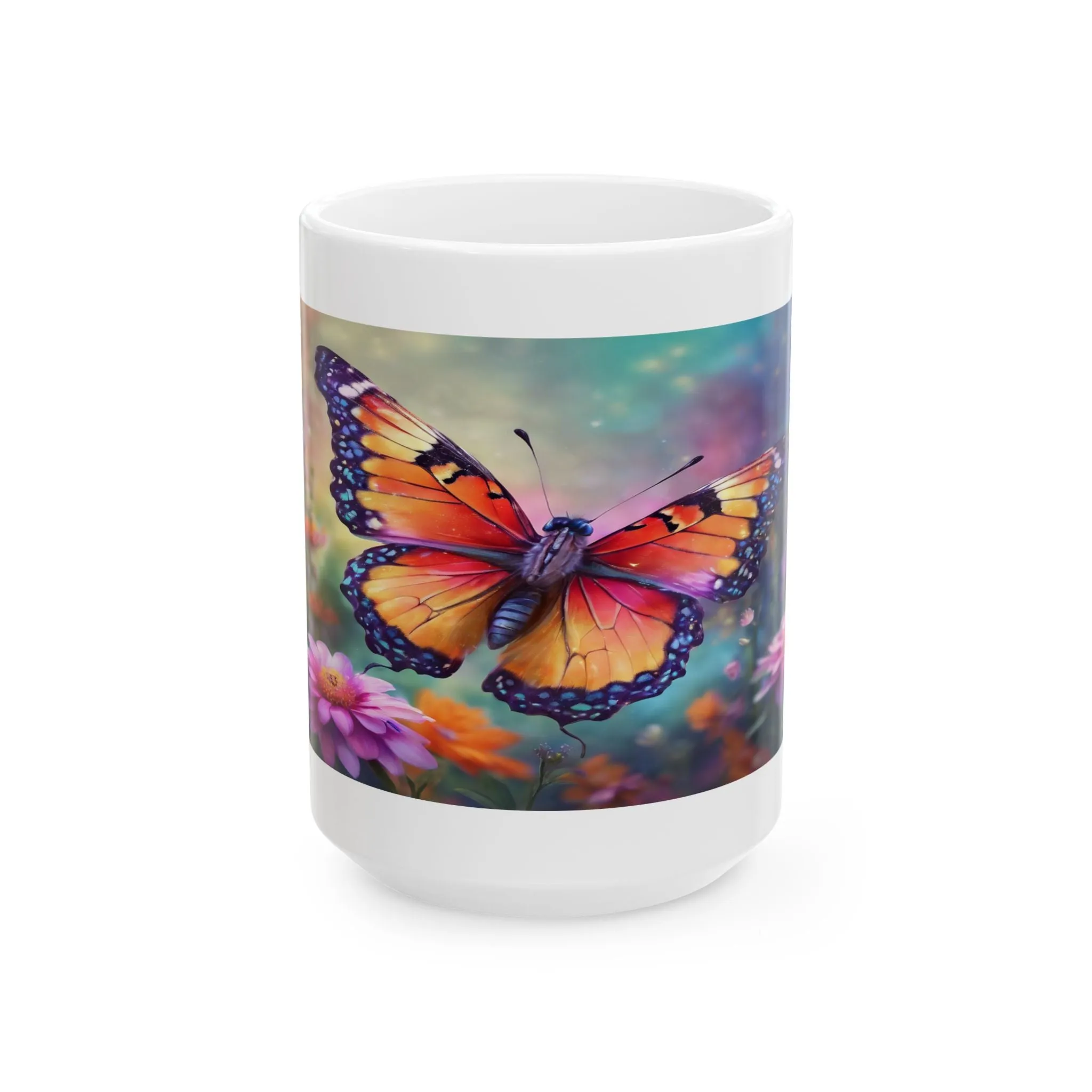 Ceramic Mug, (11oz, 15oz) Butterfly Full