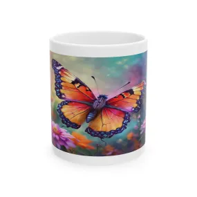 Ceramic Mug, (11oz, 15oz) Butterfly Full