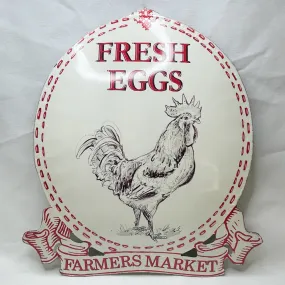 Chad Barrett Fresh Eggs Metal Sign