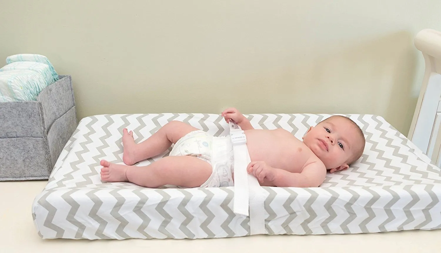 Changing Pad Cover | Cradle Sheet Set - Grey Chevron and Polka Dot