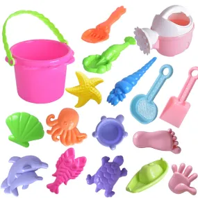 Children's beach toy set beach bucket tools