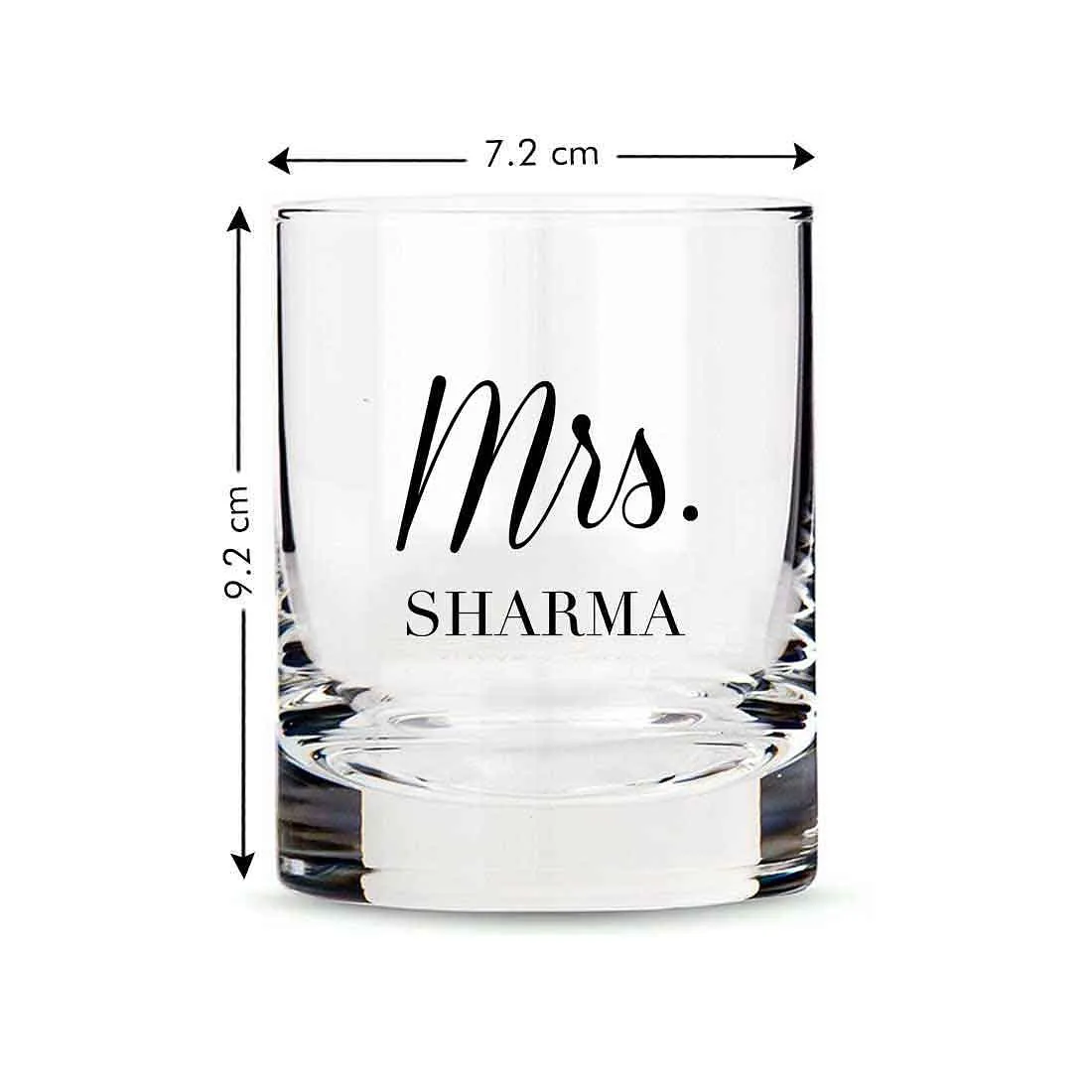 Classy Customized Whiskey Glass -Perfect Gift for Whisky Wife - Mrs