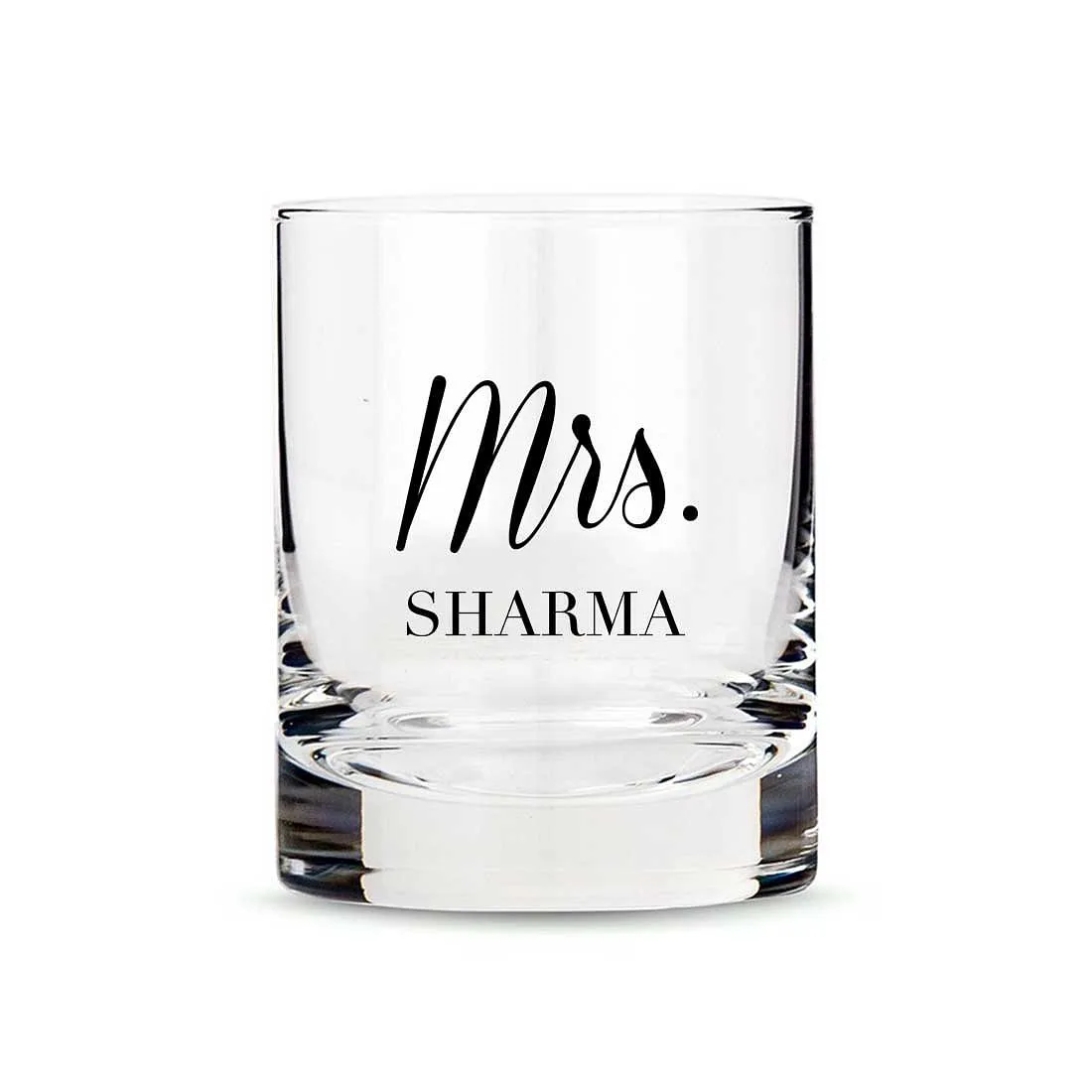 Classy Customized Whiskey Glass -Perfect Gift for Whisky Wife - Mrs