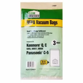 Clean Obsessed Kenmore & Panasonic Vacuum Cleaner Bags Type Q, C & C-5HEPA