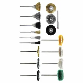 Cleaning Rotary Brush Set - 1/8 inch shank - 17pc